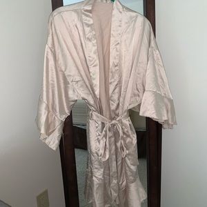 Silk champagne robe